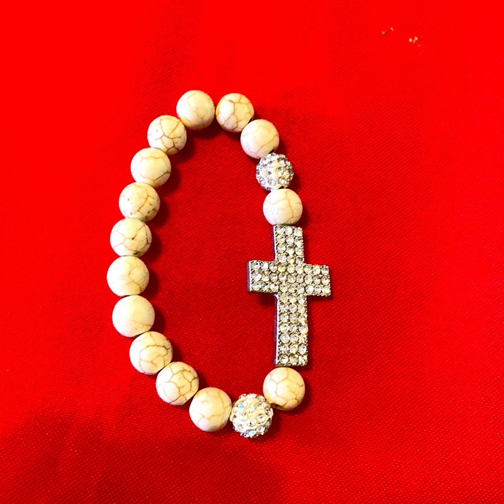Natural Stone and Bling Cross